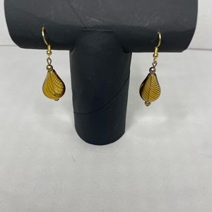 Brown Swril Drop Earrings